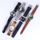 A group of imitation wristwatches, to include Patek Philippe, Tag Heuer etc