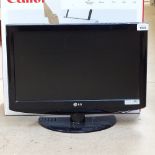 An 18" LG TV with remote, GWO
