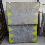 2 large galvanised metal water tanks