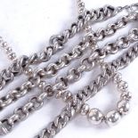 Assorted silver necklaces and bracelets (123g)
