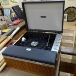 A Vintage Ferguson Solid State gramophone, model no. 3026, with built-in speakers, and inputs for