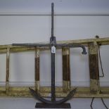 A Vintage cast-iron ship's anchor, H75cm