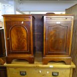 2 similar mahogany bedside cabinets, W36cm