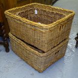 4 various wicker baskets