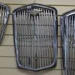 A Vintage chrome Wolseley 1500 Mk II? Classic car radiator grille, width 43cm, height 64cm