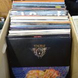 A quantity of various vinyl LPs and records, including Tempest, Deep Purple, Budgie, Genesis etc