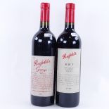 2 bottles of Australian red wine by Penfolds, 2005 Penfolds Grange Bin 95, bottle No. 77790, 2005