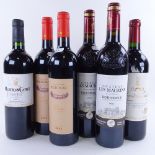 6 bottles of red Bordeaux wine, Mouton Cadet 2009/11, 2x Grand Vin de Reignac 2014, 2 x Chateau