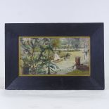 Patrick Gierth (active 1943 - 1949), oil on board, off to the boating lake, signed, 7.5" x 15",