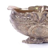 A 19th century German silver pedestal sugar bowl, Hanau, decorated with French portraits of Louis