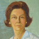 Mid-20th century oil on canvas, portrait of a woman, unsigned, 16" x 13", framed Good condition