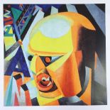 Enrico Prampolini, group of 5 V&A lithographs, portrait of Marinetti, image 19.5" x 19.5",