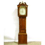 An 18th century oak and mahogany 8-day longcase clock, with painted dial signed Thomas Gadsby of