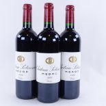3 bottles of red Bordeaux wine, 2009 Chateau Potensac, Medoc, 75cl Lots 638 to 678 are bin ends from