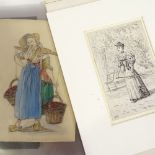 Folder of 19th century drawings, various artists