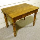 A 19th century cherrywood side table with single frieze drawer, 100cm x 68cm