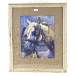 Lilian Bellingham Swan (fl. 1912 - 1921), watercolour, horse, signed, 15" x 12", framed Good