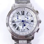 FREDERIQUE CONSTANT - a stainless steel Persuasion quartz chronograph wristwatch, ref. FC-287x3P5/6,