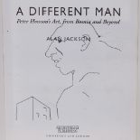 Peter Howson OBE (born 1858), biro sketch of a man, drawn on a page from one of Peter's books by