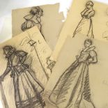 Folder of figurative drawings, various artists