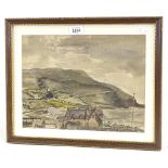 George Campbell (1917 - 1979), watercolour landscape, signed and dated '46, 10" x 13", framed Slight