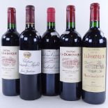 5 bottles red Bordeux wine, 3 x Chateau La Doninique, Saint-Emilion (1)2001 / (2)2009, 2 x Haut