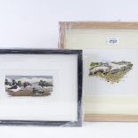 Rob Roberts, 2 etchings, 3 lazy pigs, 4.5" x 5.5", and oyster catching, 3" x 6", signed in pencil,