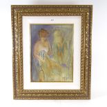 Janet Treby, pair of serigraph prints, Ecole De Ballet, signed in pencil, image 21" x 15", framed