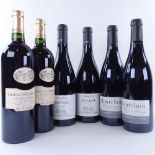 6 bottles of red wine from the southern Rhone and Languedoc, 2 x 2012 Domaine de Mourchon, Cuvee