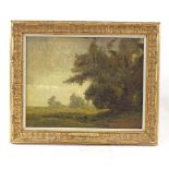 Henry G Moon (1857 - 1905), oil on panel, rural scene, signed verso, 7.5" x 9.5", framed Good