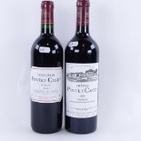 A bottle of Les Hauts de Pontet-Canet, 2000 Vintage, Pauillac, and a bottle of Chateau ...