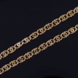 A 9ct gold fancy link chain necklace, necklace length 72cm, 16.4g Very good original condition, no