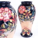 A pair of Moorcroft Pottery vases, height 31cm, 1993 Perfect condition, no restoration
