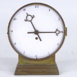 JOSEF HOFFMANN - an Austrian brass-cased table clock, designed before 1928 and executed by the