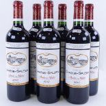 6 bottles of red Bordeaux wine, 2010 Chateau Chasse-Spleen, Moulis en Medoc, Cru Bourgeois