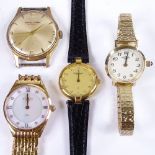 4 various wristwatches, including Smiths Astral, National 17, Favre-Leuba and Rotary, only Smiths