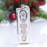 An Elizabeth II silver jubilee ingot pendant, by Carr's of Sheffield, hallmarks Sheffield 1977,