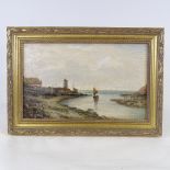 Frank Rawlings Offer (1847 - 1932), oil on board, Renish Tower Lynmouth, signed, 9.5" x 16",