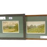 Jean Howell, pair of watercolours, Guestling and Fairlight, 5" x 8", framed Slight paper