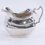 A George V silver cream jug, in Georgian style, by JB Chatterley & Sons Ltd, hallmarks Birmingham