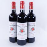 3 bottles of Bordeaux red wine from Chateau Poujeaux, Moulis-en-Medoc, all 2009 Chateau Poujeaux,