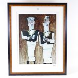 Todd White, limited edition print, 2 waiters, signed in pencil, from an edition of 350 copies, image