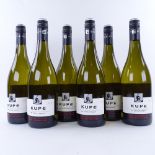 6 bottles of New Zealand single vineyard Chardonnay wine, 2014 Escarpment, Kupe, Martinborough, 75cl