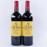 2 bottles red Bordeaux wine, 2002 Chateau Leoville Poyferre, 2nd Growth Grand Cru Classe, Saint