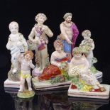 A group of 18th and 19th century pearlware Classical figures, and other Continental porcelain