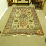A modern handmade geometric design Persian rug, 346cm x 220cm.