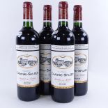 4 bottles of red Bordeaux wine, all 2009 Chateau Chasse-Spleen, Moulis en Medoc, Cru Bourgeois