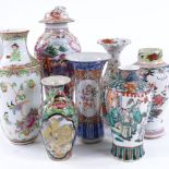 A group of Chinese porcelain vases (7) (A/F)