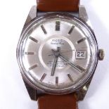 ROSS - a Vintage stainless steel Grand Prix mechanical wristwatch, silvered dial with fluted baton