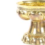 An Edward VIII silver-gilt replica chalice cup, engraved Gothland Bowl, lobed and spiked form with